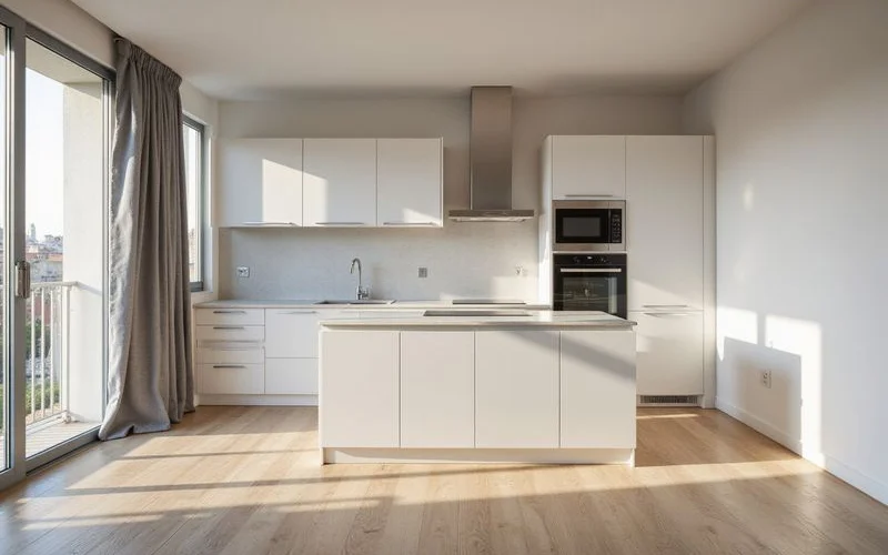 Appartement neuf et lumineux après un nettoyage fin de chantier professionnel